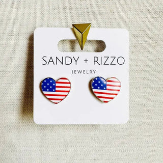 American Heart Studs - Livie James Boutiqueearrings