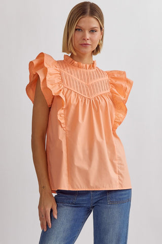 Apricots and Ruffles Top - Livie James Boutiqueshirt