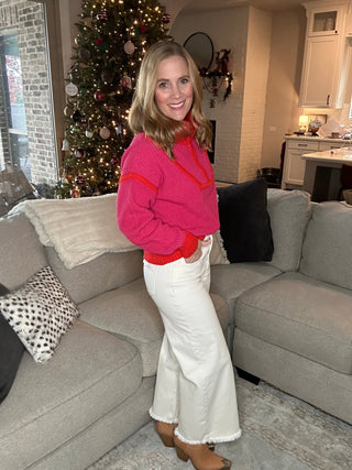Arlington Ribbed Collared Pullover - Livie James Boutiquesweater