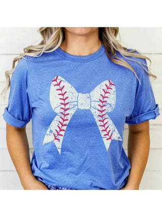 Baseball Large Bow Tee - Livie James Boutiqueshirt
