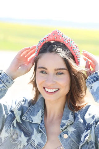 Beach Umbrella Canvas Headband - Livie James Boutique