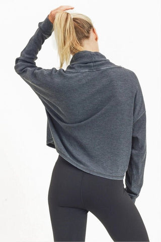 Boxy Cowl-Neck Pullover - Livie James Boutiqueshirt
