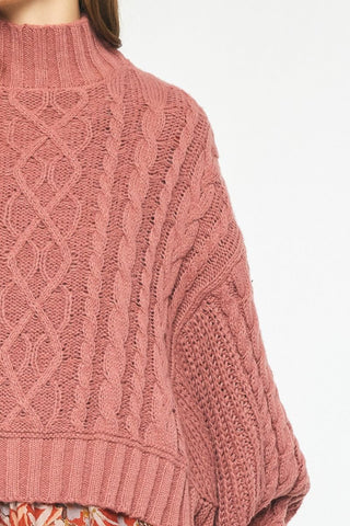 Cable Knit Poncho Sweater - Livie James Boutiquesweater