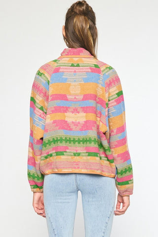 Cozy Up Colorblock Fleece Jacket - Livie James Boutiquejacket