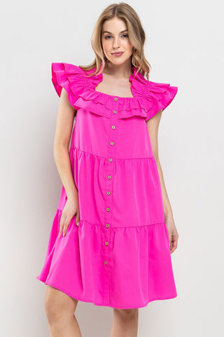 Dolly Ruffle Dress - Livie James Boutiquedress