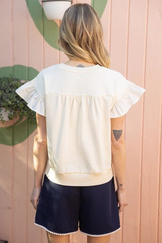 Dramatic Bow Ruffle Sleeve Top - Livie James Boutiqueshirt
