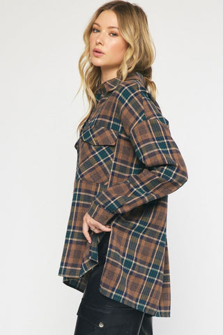 Fall Nights Flannel Top - Livie James Boutiqueshirt