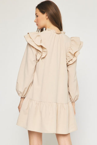 Favorited Neutral Tiered Dress - Livie James Boutiquedress