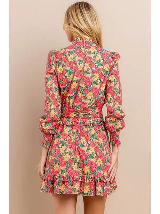 Garden Floral Long Sleeve Dress - Livie James Boutiquedress