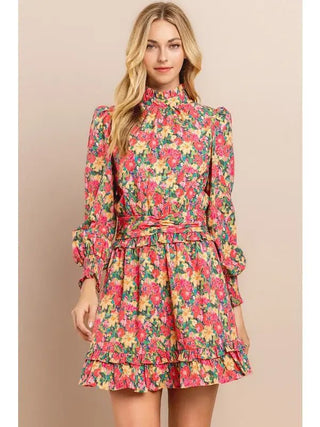 Garden Floral Long Sleeve Dress - Livie James Boutiquedress