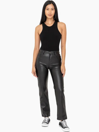 Get It Straight Vegan Leather Pants - Livie James BoutiquePants