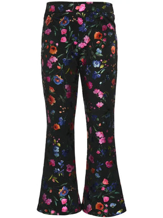 Girls Foil Flower Wide Leg Jeggings - Livie James Boutiqueleggings