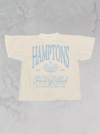 Hamptons Country Club Pickleball Oversized Tee - Livie James Boutiqueshirt