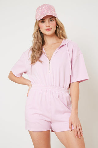 Hooded Terry Romper - Livie James BoutiqueRomper