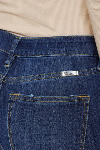 KanCan Dark Petite Mid Rise Flare Jeans - Livie James BoutiqueJeans