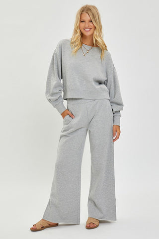 Knit Wide Leg Lounge Pants - Livie James BoutiquePants