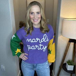 Mardi Party Colorblock Sweater - Livie James Boutiquesweater