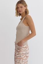 Metallic Knit Tank Top - Livie James Boutiqueshirt