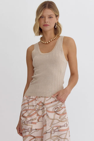 Metallic Knit Tank Top - Livie James Boutiqueshirt