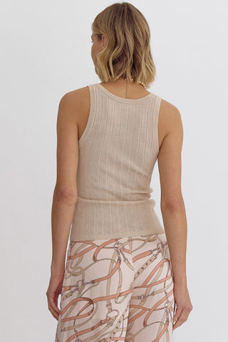 Metallic Knit Tank Top - Livie James Boutiqueshirt