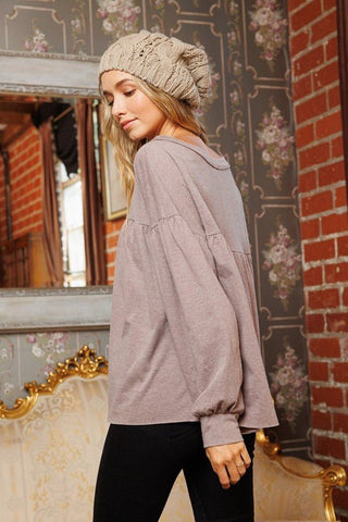 Mocha Latte Top - Livie James Boutique