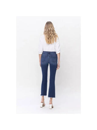 Olivia High Rise Raw W Step Hem Kick Flare - Livie James BoutiqueJeans