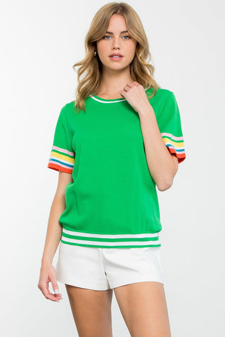 On the Green Knit Top - Livie James Boutiqueshirt
