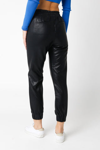 On the Town Faux Leather Joggers - Livie James BoutiquePants