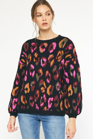 Party Leopard Print Sweater - Livie James Boutiquesweater