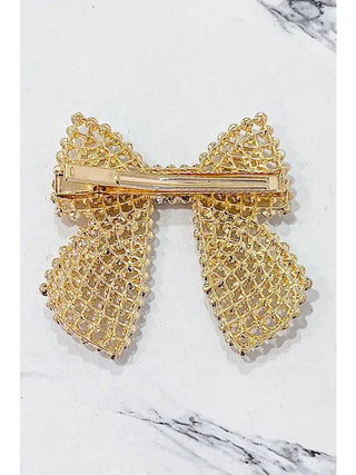 Pearl Bow Hair Barrette - Livie James BoutiqueHair Bow