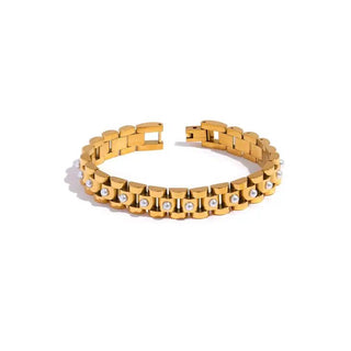 Pearl Wristwatch Chain Bracelet - Livie James Boutiquebracelet