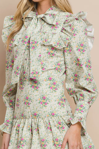Pretty in Bows Long Sleeve Dress - Livie James Boutiquedress