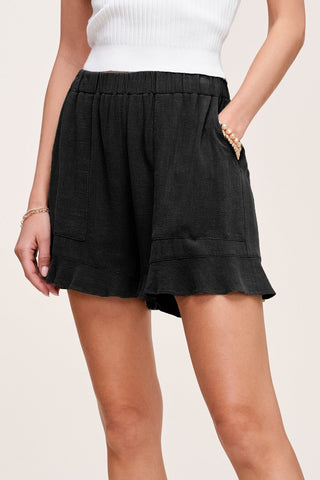 Ruffle Flared Hem Shorts - Livie James BoutiqueShorts