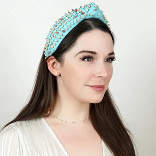 Salt & Sand Jasper Beaded Canvas Headband - Livie James Boutique