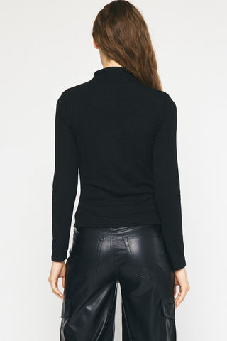 Shirred Long Sleeve Top - Livie James Boutiqueshirt