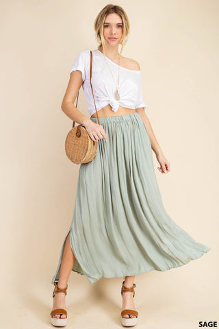 Side Slit Maxi Skirt - Livie James Boutique