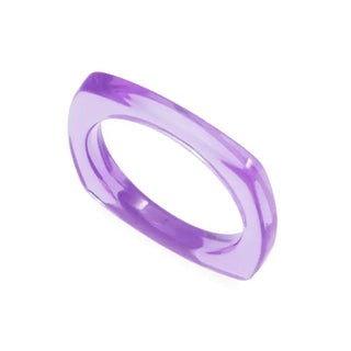 Square Lucite Ring - Livie James Boutiquering
