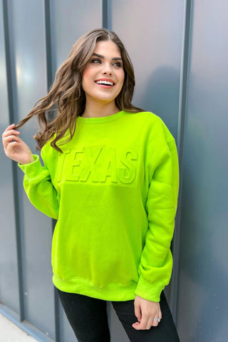 Texas Embossed Sweatshirt - Livie James Boutiquesweatshirt