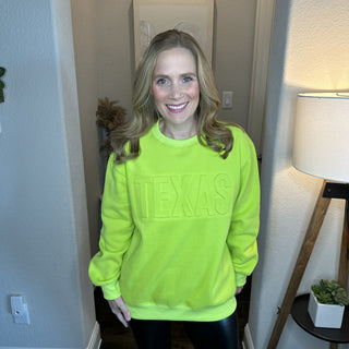 Texas Embossed Sweatshirt - Livie James Boutiquesweatshirt