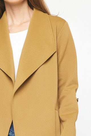 Textured Camel Coat - Livie James Boutiquejacket