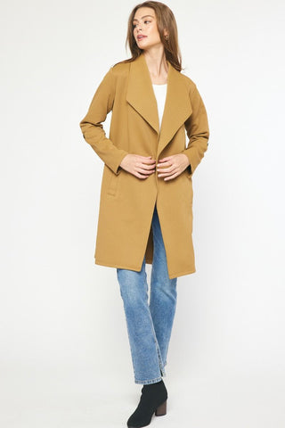 Textured Camel Coat - Livie James Boutiquejacket
