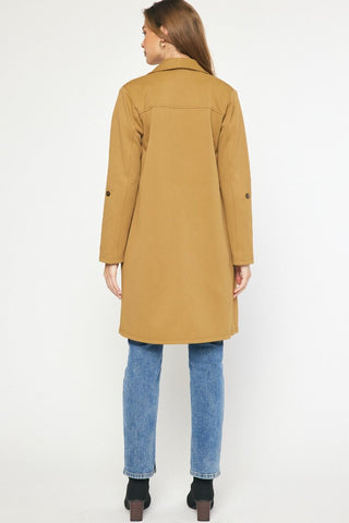 Textured Camel Coat - Livie James Boutiquejacket