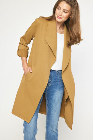 Textured Camel Coat - Livie James Boutiquejacket