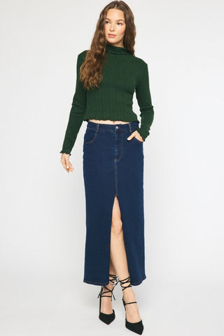 Throwback Dark Denim Skirt - Livie James Boutiqueskirt