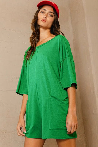 Time to Relax Oversized V-Back Romper - Livie James BoutiqueRomper
