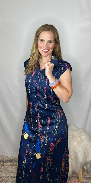 Under the Sea Midi Dress - Livie James Boutiquedress