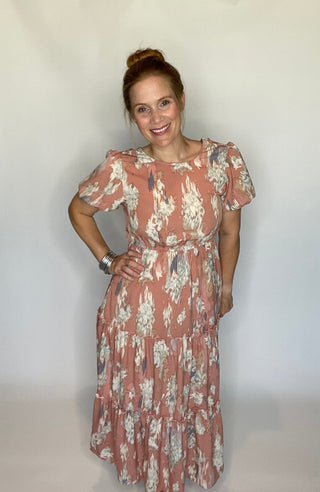 Watercolor Tiered Dress - Livie James Boutique