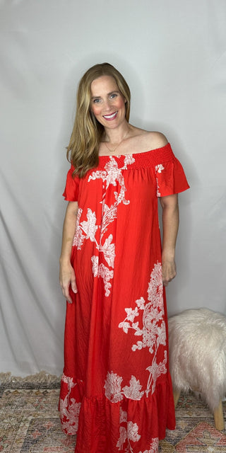 Aloha Sunset Off Shoulder Maxi Dress - Livie James Boutiquedress