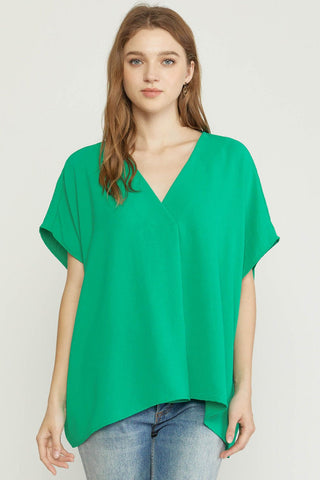 Basic Green Top - Livie James Boutique