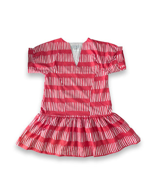 Brooke Wright Designs Red Invert Ticking Lucy Dress - Livie James Boutiquedress